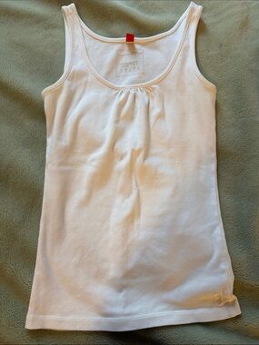 Esprit White Scoop-Neck Tank Size M/L